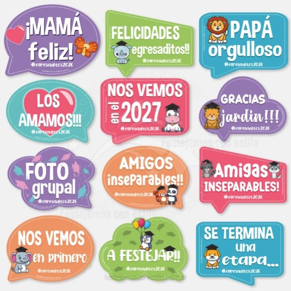 Producto - Photo Props Imprimible Egresaditos Jardín - 1