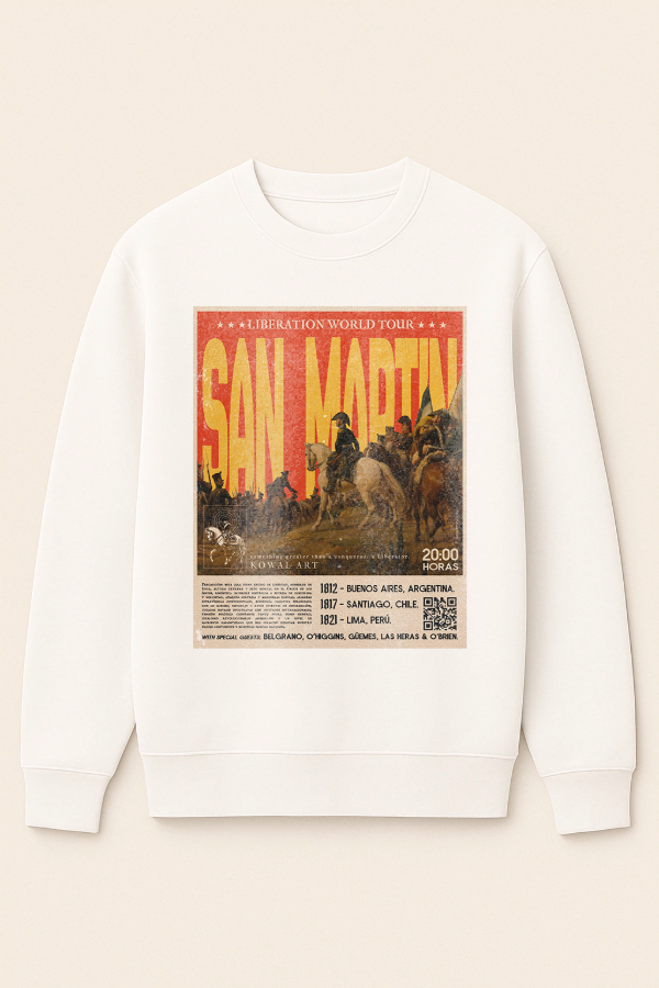 Producto - San Martin World Tour (Unisex Cuello Redondo Blanco Frontal)