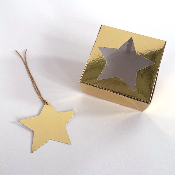 Producto - Caja Visor Estrella Dorada 10x10x5