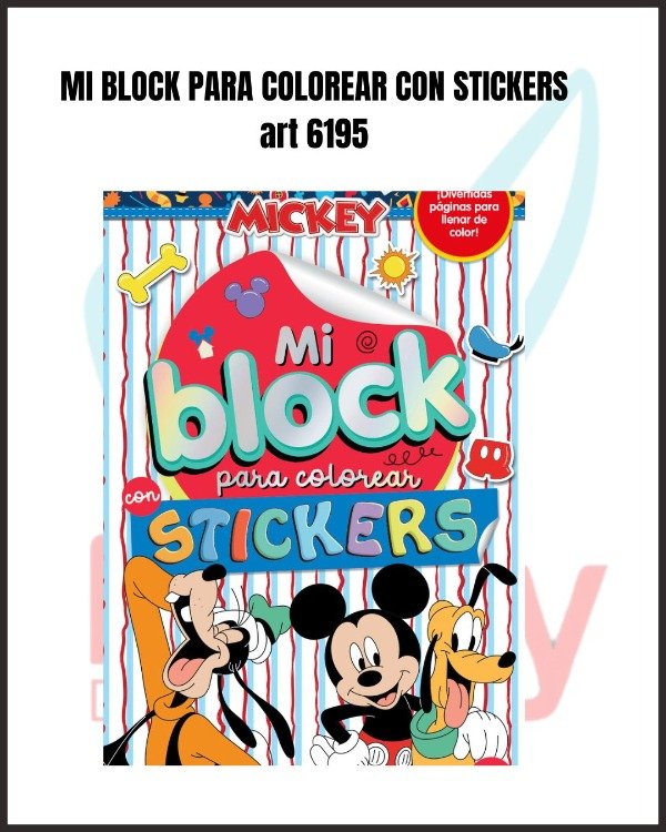 Producto - MI BLOCK PARA COLOREAR CON STICKERS 6195