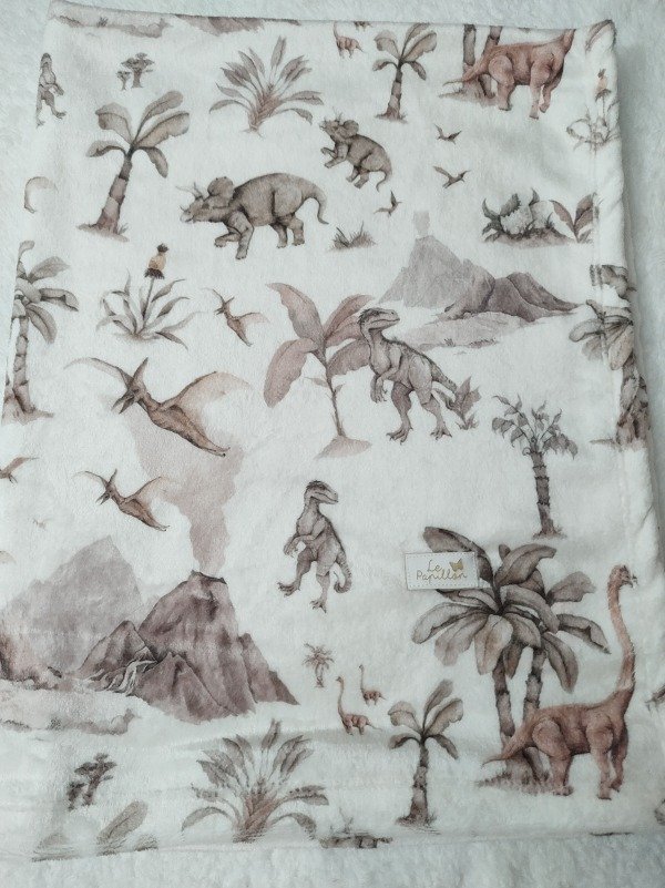 Producto - Manta Polar Dinos Beige