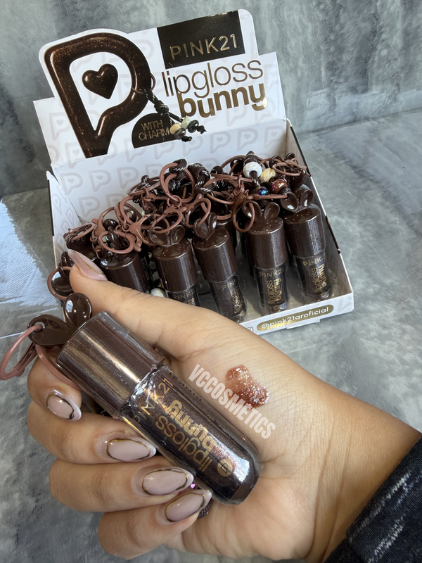 Producto - Gloss con charm bunny