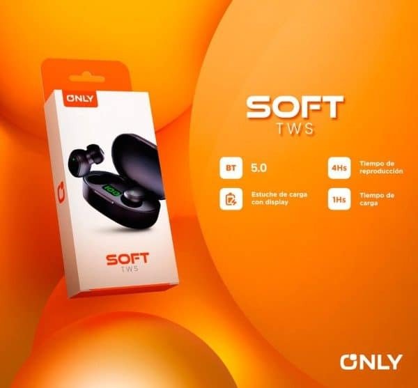 Producto - MANOS LIBRES  SOFT  ONLY  NEGRO - 2