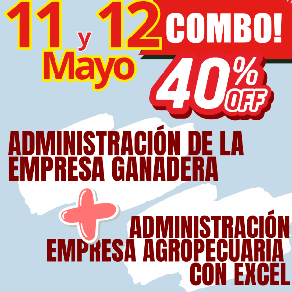 Producto - COMBO 2 CURSOS: Administración Ganadera + Gestión Agropecuaria con Excel