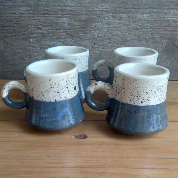 Producto - Tazas Espresso x 4 (Base Gris y Azul)