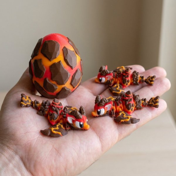 Producto - Mini Dragón de Lava con Huevo - 1