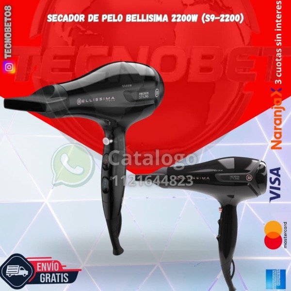 Producto - SECADOR DE PELO BELLISIMA 2200W (S9-2200)
