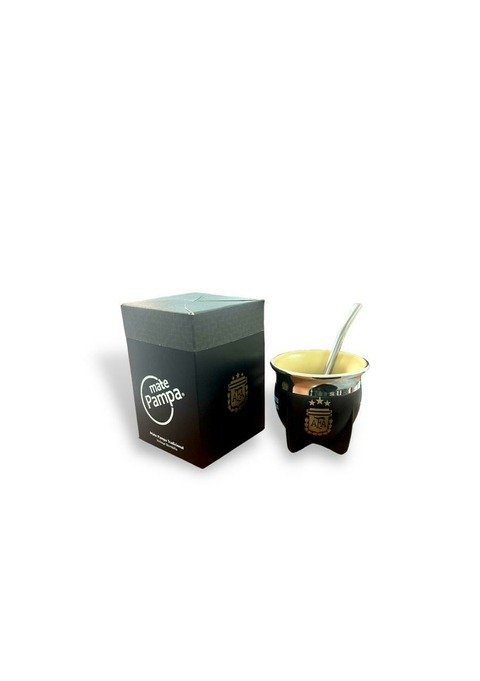 Producto - Mate Pampa AFA negro Boca Abierta