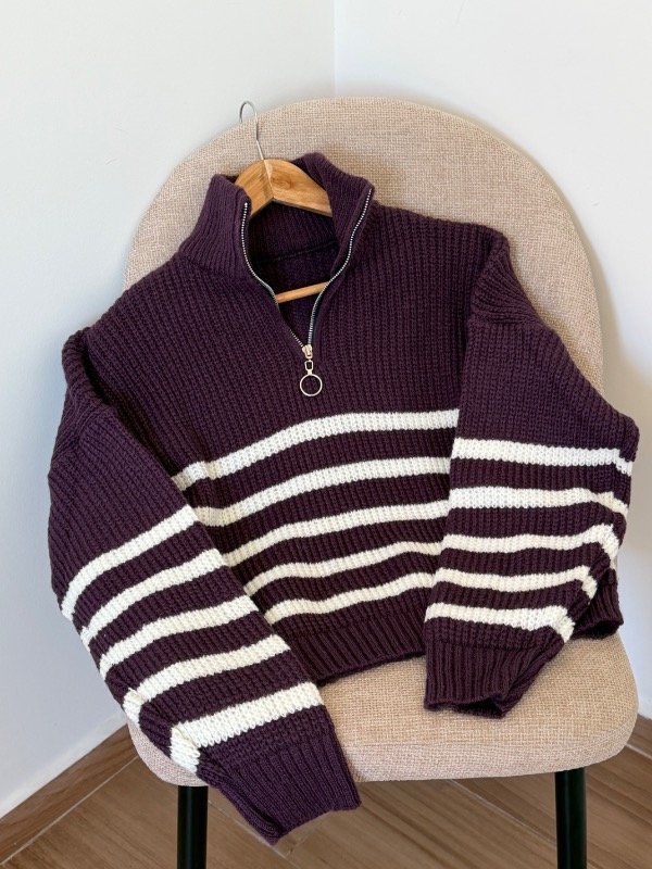 Producto - I) sweater cierre uva