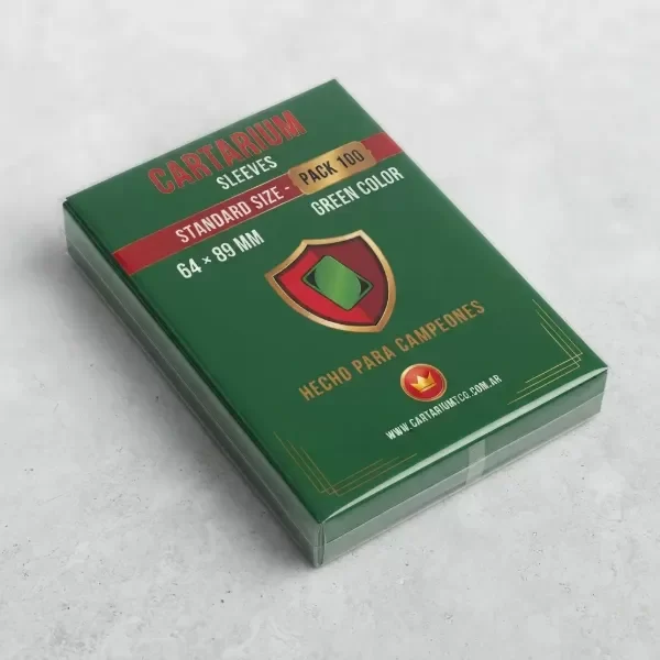 Producto - Sleeves Cartarium Standard 64x89 mm Verdes Commander Pack x100 - 3