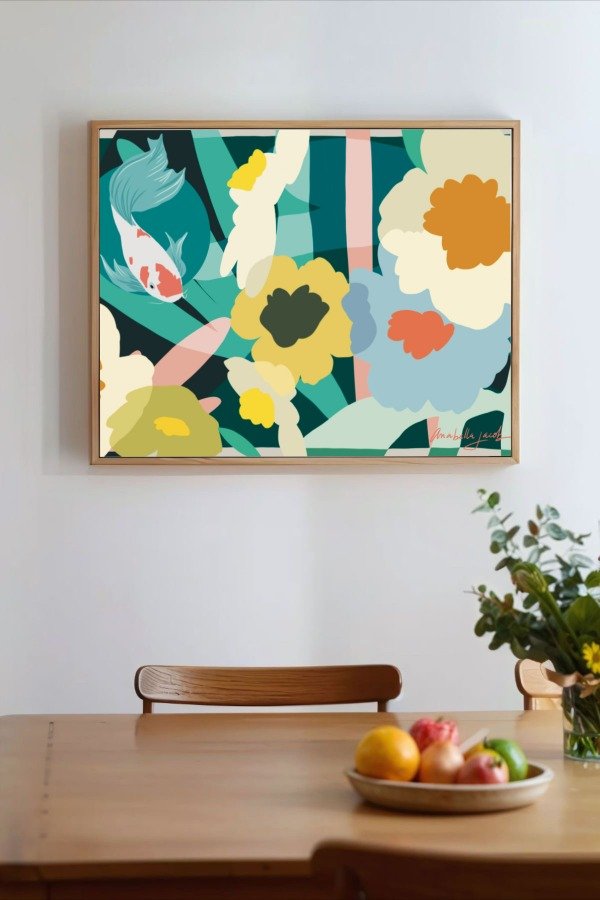 Producto - Lámina enmarcada "Un pez Koi"