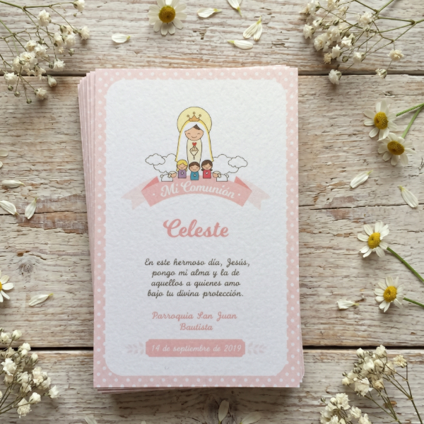 Producto - Diseño de Estampitas - Modelo Virgen de Fátima