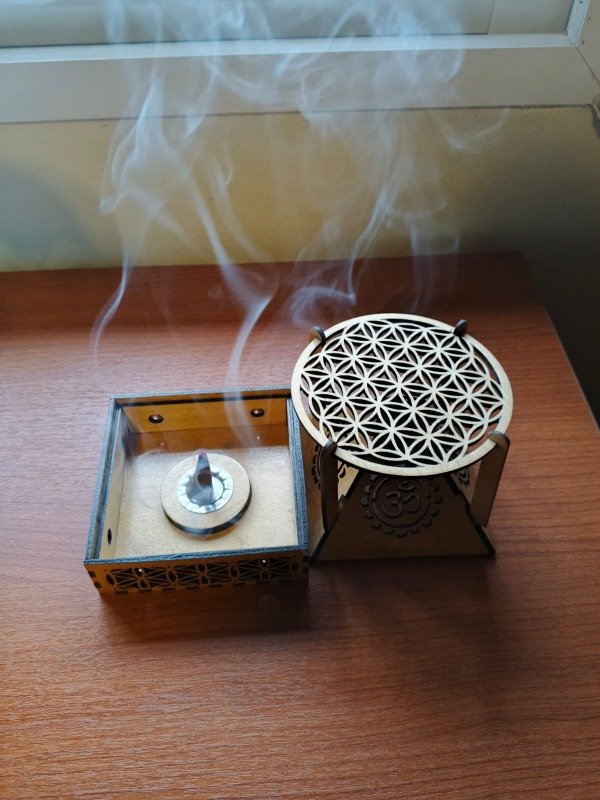 Producto - Estación de Limpieza Energética - Sahumador para Cristales, Tarot y Objetos - 5