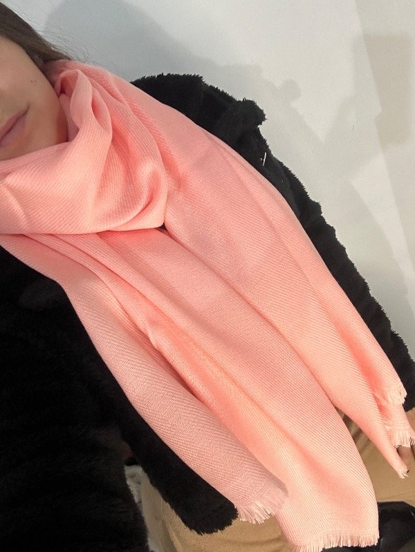 Producto - Ruana rosa lanilla