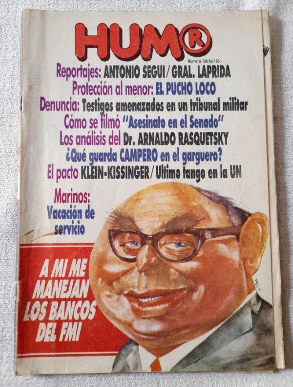 Producto - Revista Humor Registrado #136 - Septiembre De 1984