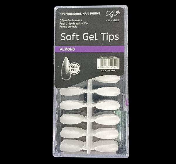 Producto - City Girl tips x 500 en Caja -Almond- JPT-ME40
