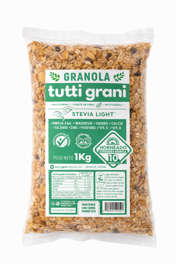Producto - GRANOLA TRADICIONAL CON STEVIA TUTTI GRANI 1KG