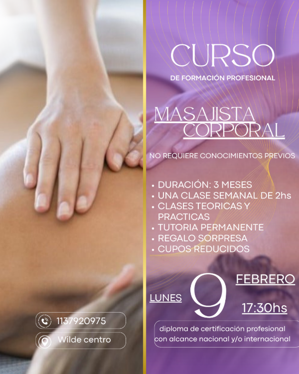 Producto - MASAJISTA2026- CURSO