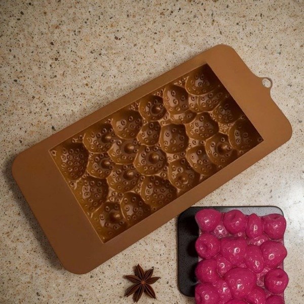 Producto - Molde silicona tableta choco frutillas - 3
