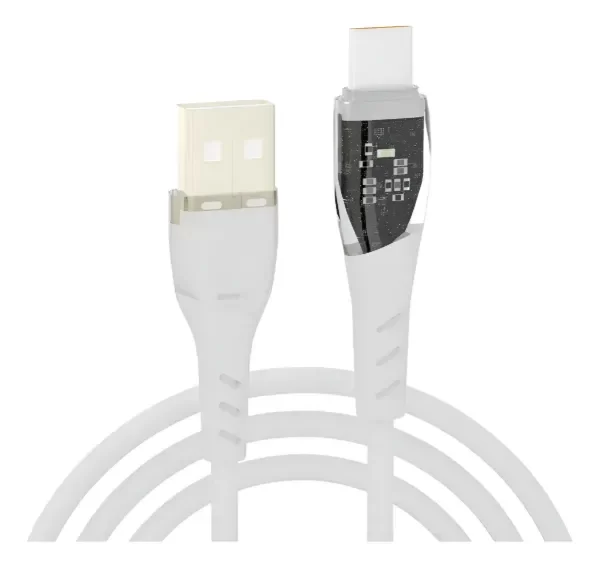 Producto - CABLE DE CARGA RAPIDA 3.1 A USB A TIPO C CON LUZ LED MALLADO