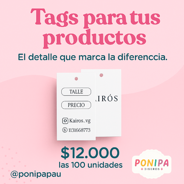 Producto - PROMO 100 TAGS