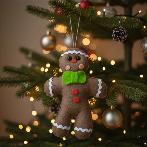 Producto - Adorno Navideño Galleta De Jengibre Marrón Claro