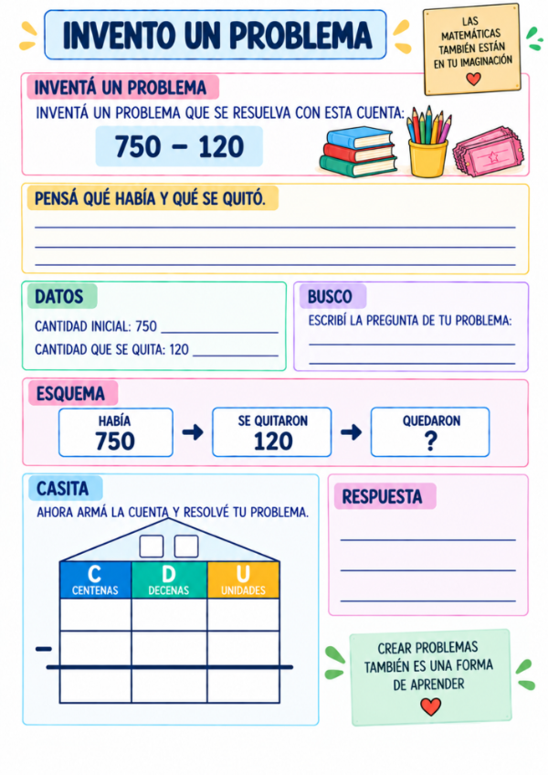 Producto - Problemas con Casitas: Sumas y Restas de 3 Cifras, Familias del 500 al 900 - 17