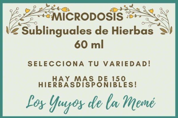 Producto - Microdosis de Hierbas, Frasco Gotero 60 ml. Gotitas sublinguales