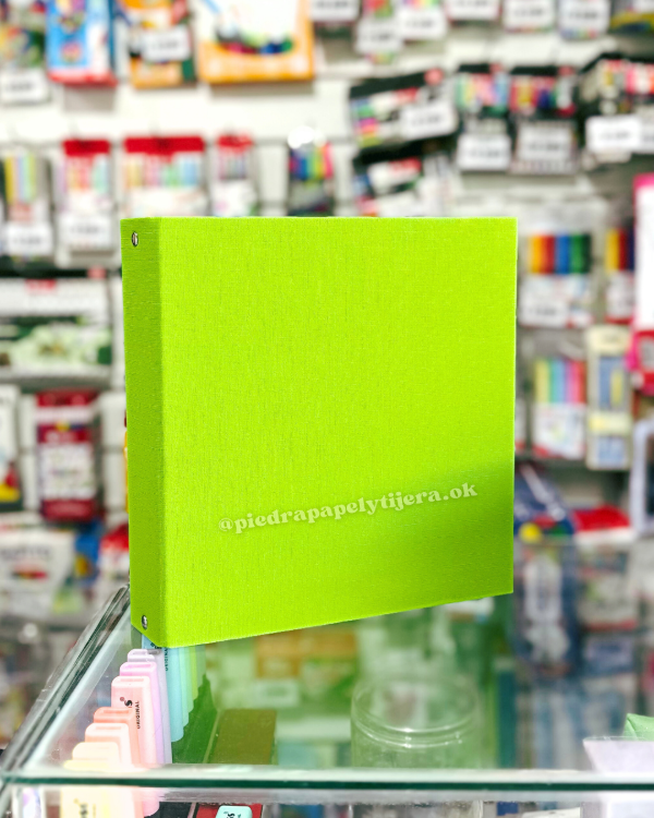 Producto - Carpeta 3 anillos verde manzana