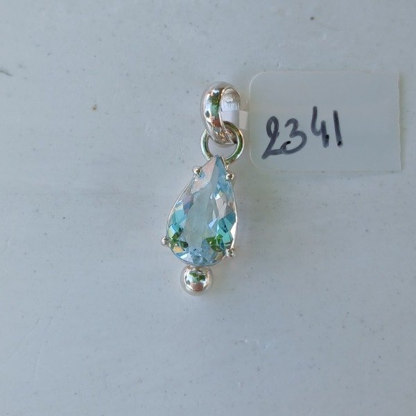 Producto - Dije aguamarina gota con detalle