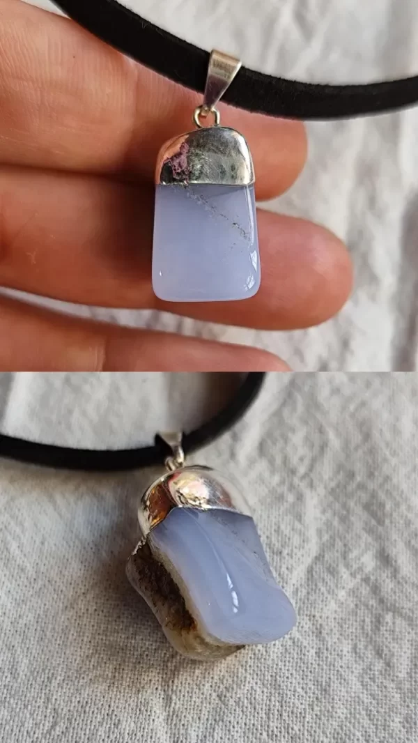 Producto - COLLAR ÁGATA DE LAZO AZUL