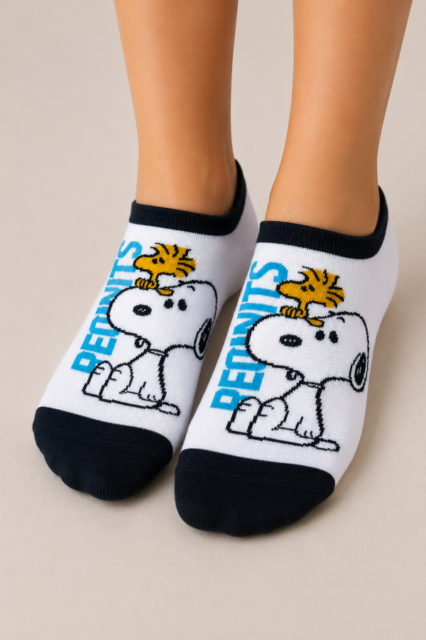 Producto - SOQUETES ADULTO SNOOPY Y PAJARITO BLANCO