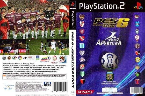 Producto - PES 6 Clausura 2007 PS2 (LEER DESCRIPCIÓN)