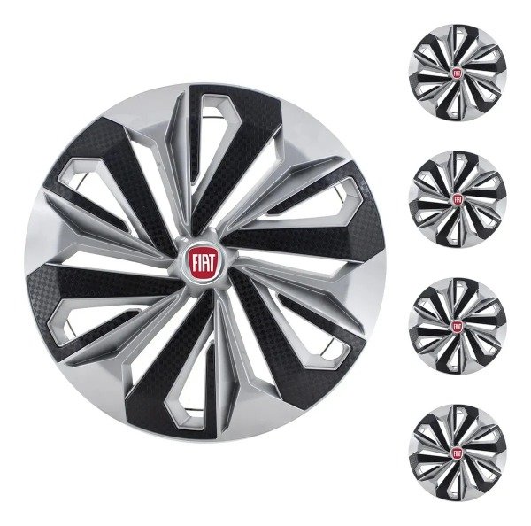 Producto - Juego 4 Tazas Universal Vision Rodado 14 Logo Fiat