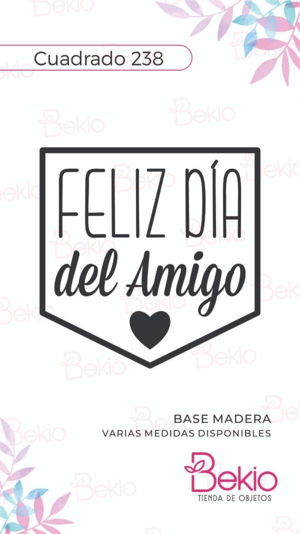 Producto - Sello Cuadrado 238 - Feliz Día Amigo