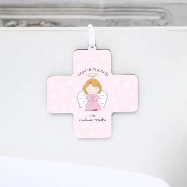 Producto - CRUZ MADERA ANGELITO ( SALVE REGINA )