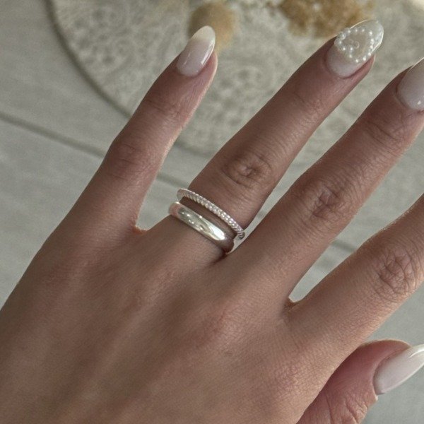 Producto - Anillo medio sin fin rosa - 1