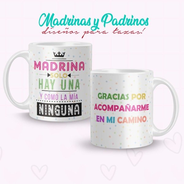 Producto - Plantillas Tazas Padrino Madrina Bautismo Padrinos Sublimar #T773 - 11
