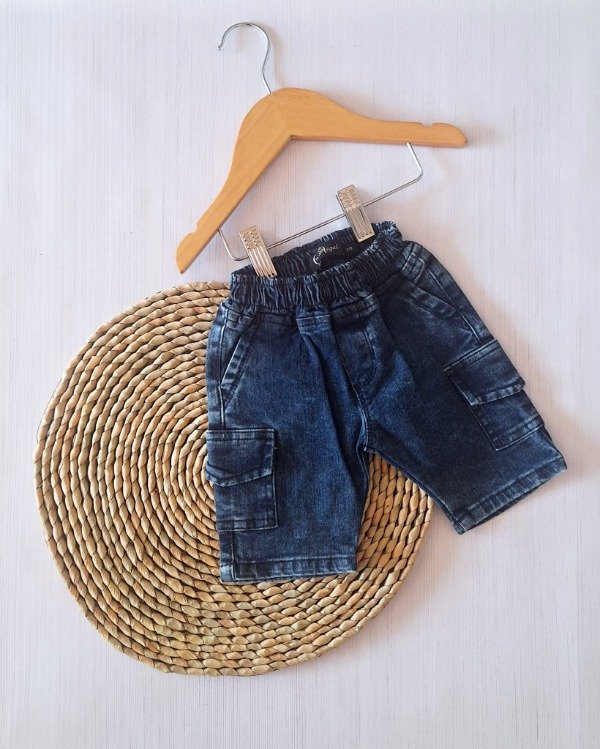 Producto - Short Cargo Azul Marino