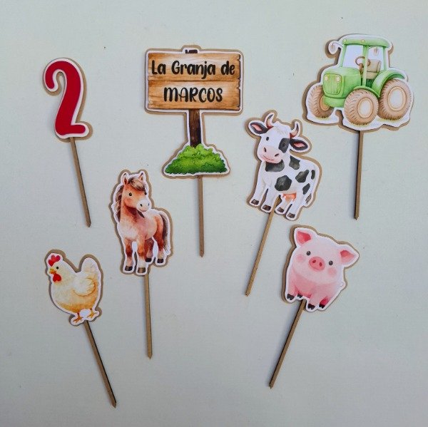Producto - TOPPER GRANJA 8CM (PRECIO X UNIDAD, MINIMO 5U) - 1