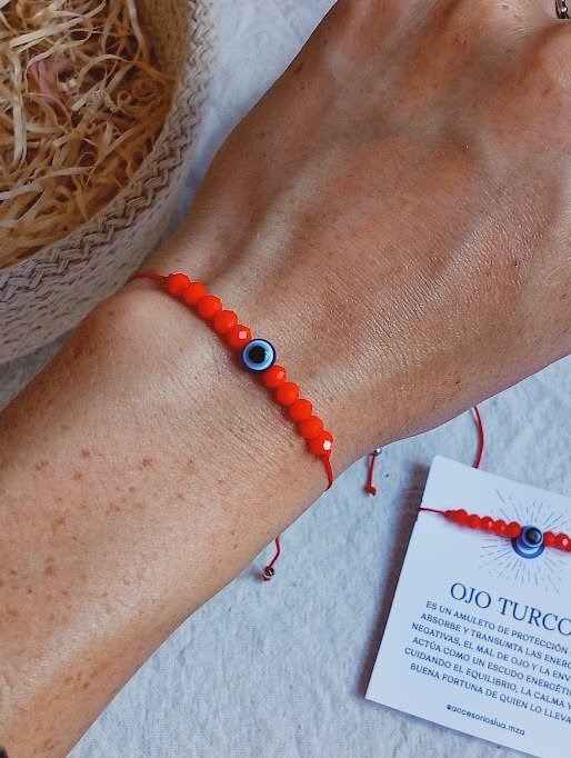 Producto - Pulsera ajustable ojo turco con cristal de roca