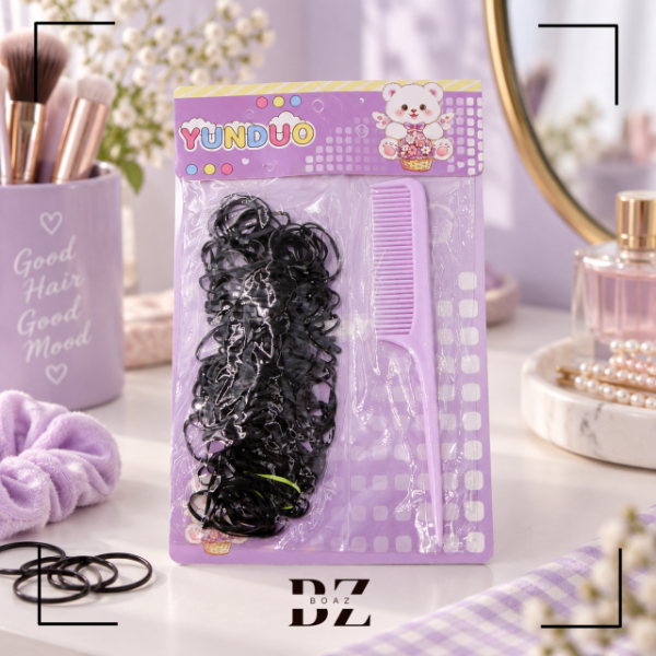 Producto - TERMINAL TRENZA Y PEINE X CARD NEGRO Y BLA Y NEGRO - 2142-1 - 1