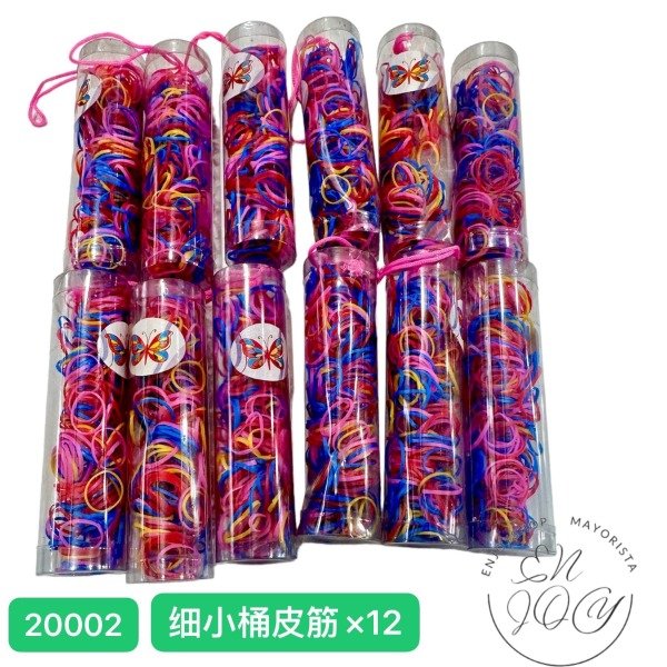 Producto - PACK X 12 POTE COLITAS DE PELO PARA TRENZAS COLORES