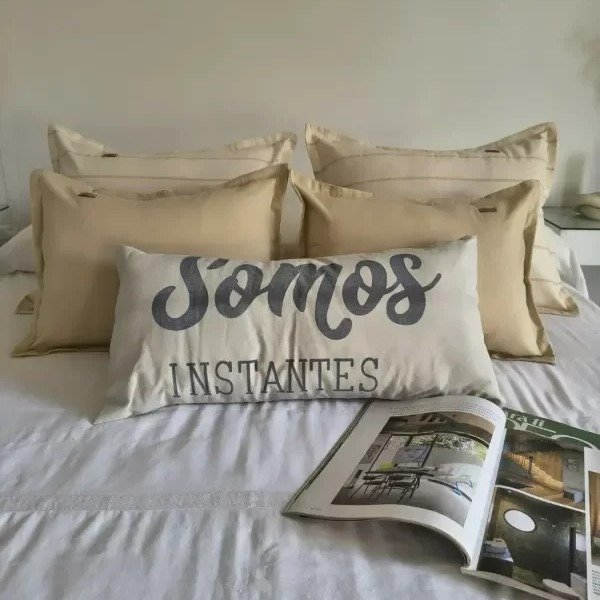 Producto - Combo x5 Almohadones - Beige 50x60 Tusor + Arena 40x50 Tusor + 30x60 Gabardina
