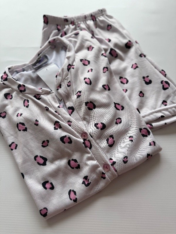 Producto - PIJAMA CAMISERO PRINT BLANCO ROSA