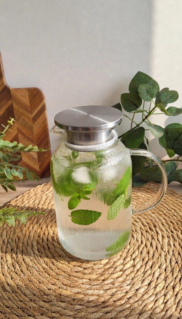 Producto - JARRA  DE VIDRIO CON TAPA DE ACERO 1500 ML - 0