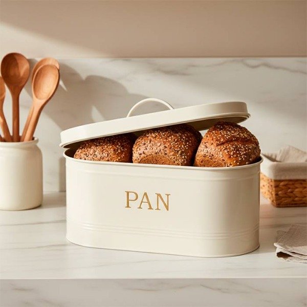 Producto - Lata Acero Vintage Crema "Bread"