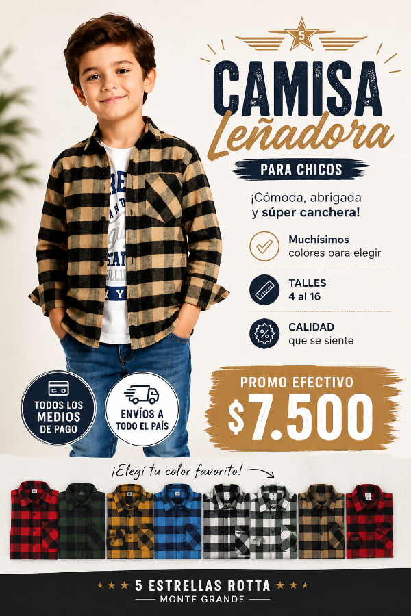 Producto - Camisa leñadora niño