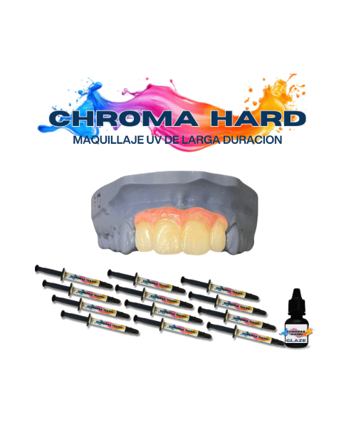 Producto - Chorma Hard Pigmento -Sistema de pigmentos UV para caracterización dental