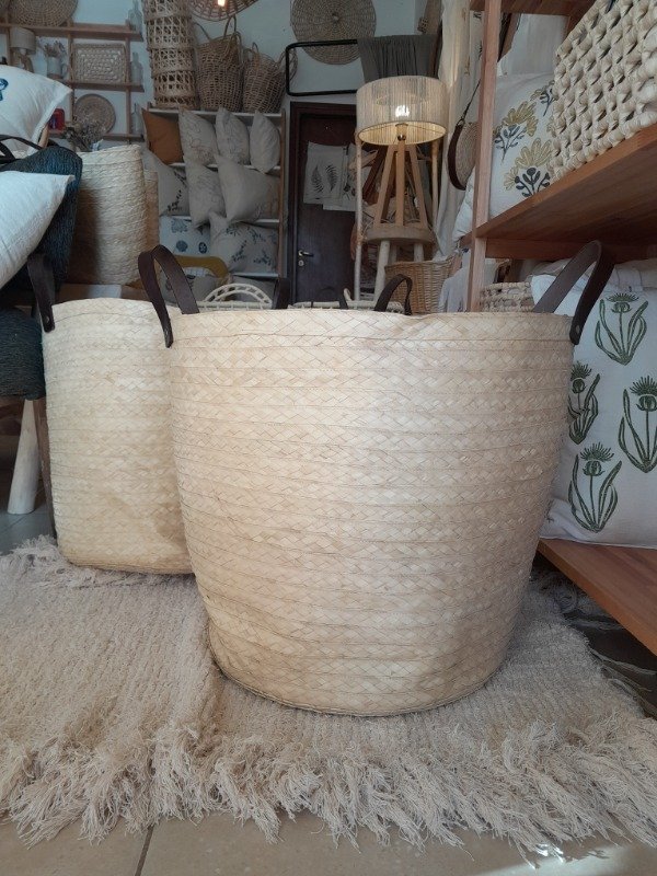 Producto - Cesto  45x40 manijas de cuero